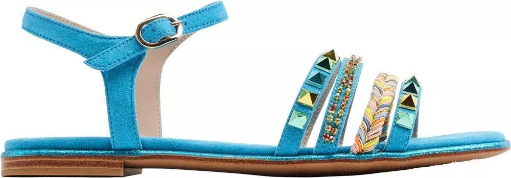 Blue Padded Flat Sandal, , large image number 1