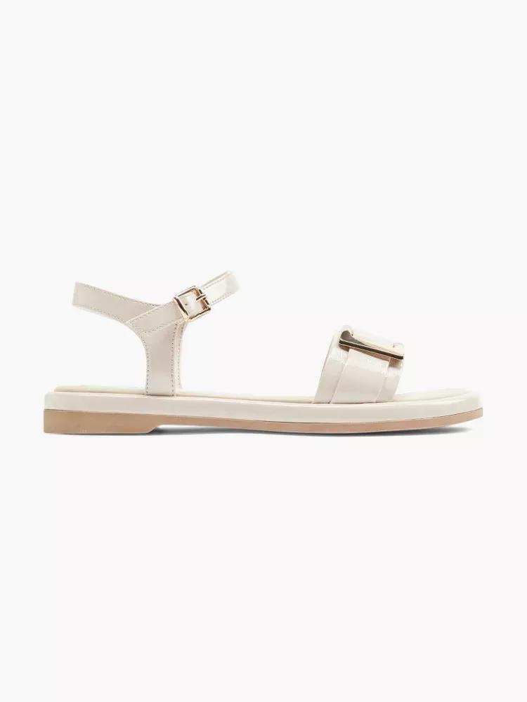 Beige Ankle Strap Sandals, , large image number 0