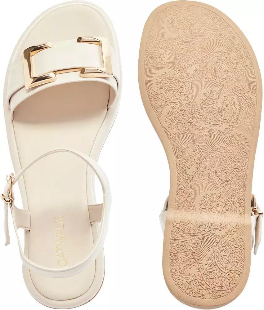 Beige Ankle Strap Sandals, , large image number 4