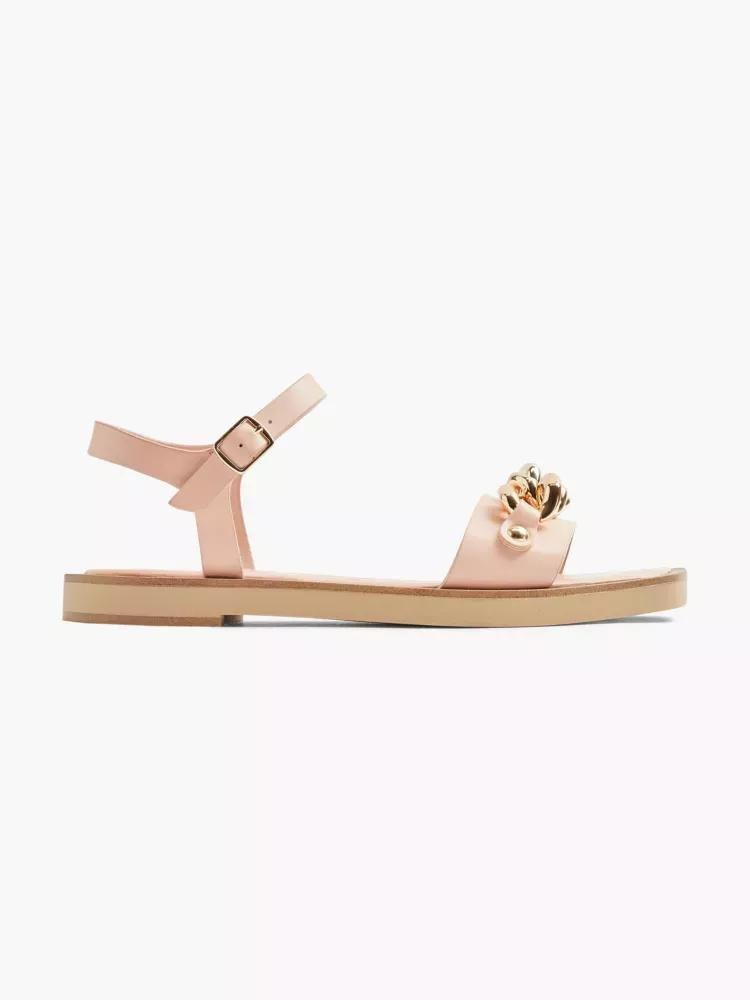 Pink Chain Detail Sandals, , large image number 0