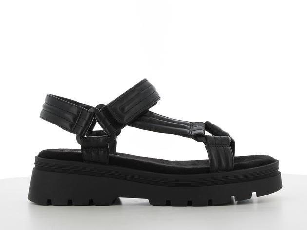 Black Comfort Platform Sandals, , medium