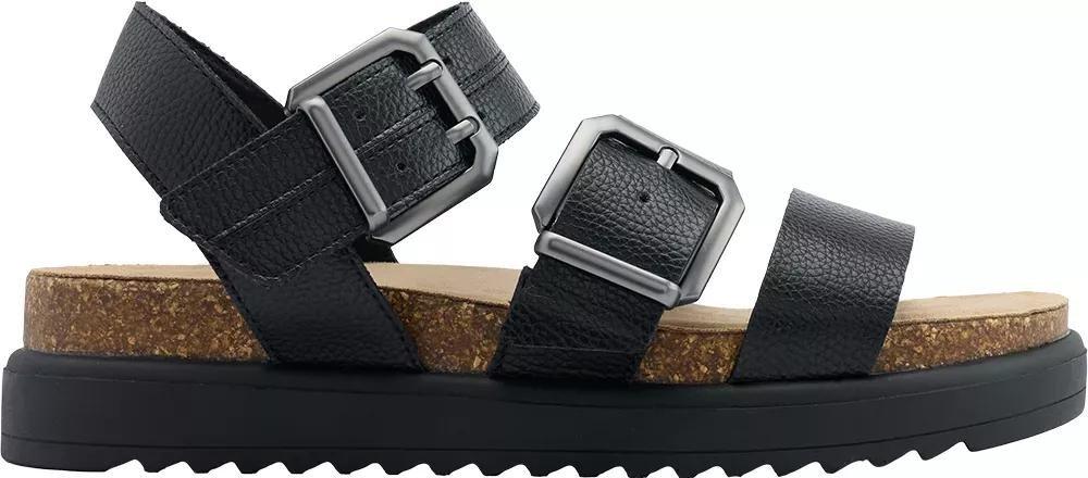 Black Buckle Details Sandals, , large image number 1
