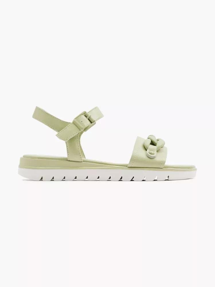 Green Chain Detail Sandals, , large image number 0