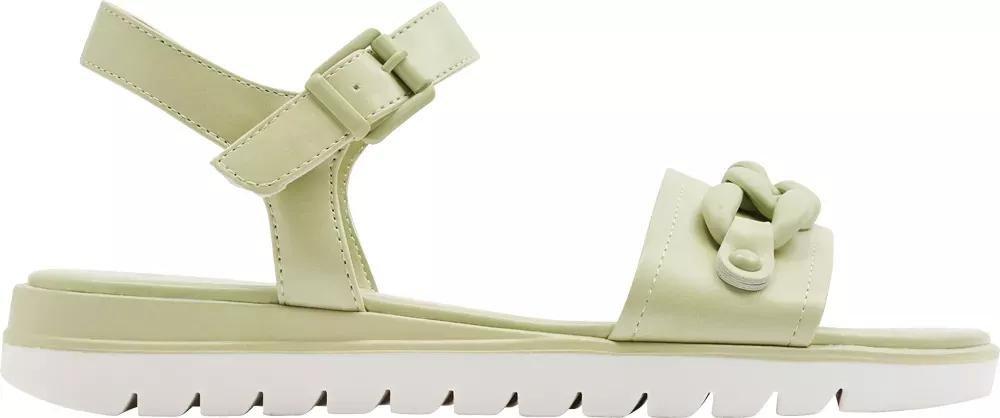Green Chain Detail Sandals, , large image number 1