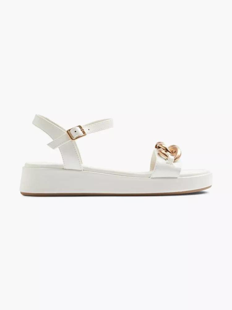 White Chain Decoration Sandals, , large image number 0