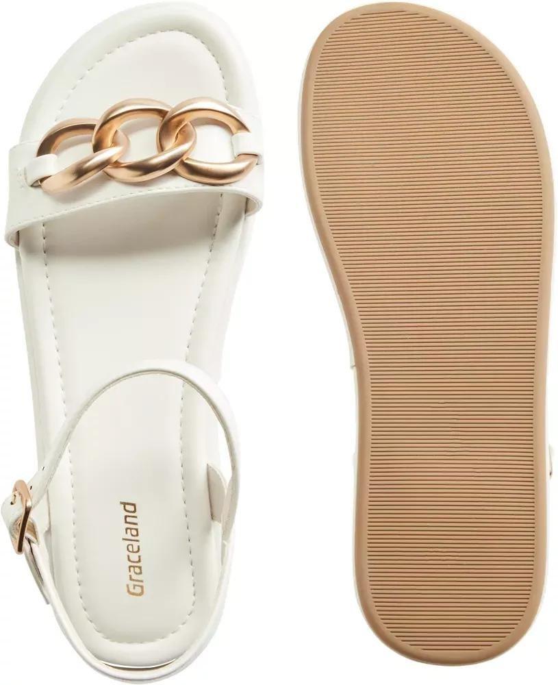 White Chain Decoration Sandals, , large image number 4