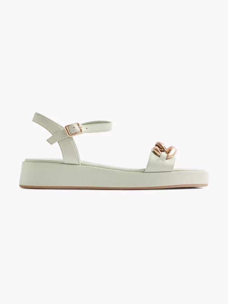 Green Chain Detail Sandals, , large image number 0