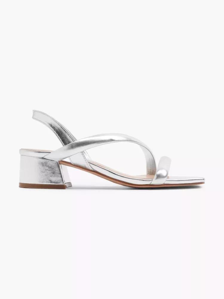 Silver Strapped Heels, , large image number 0