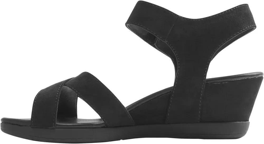 Black Platform Velcro Closing Sandals, , large image number 3