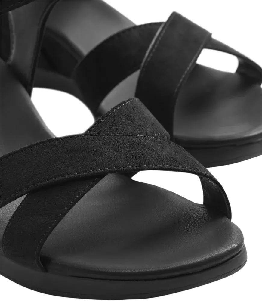 Black Platform Velcro Closing Sandals, , large image number 6
