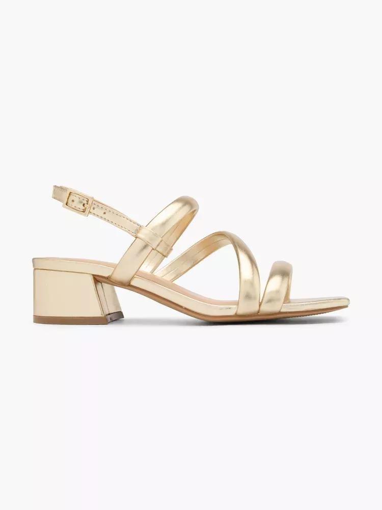 Gold Ankle Buckle Heels, , large image number 0