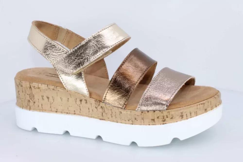 Gold Platform Sandals, , large image number 0