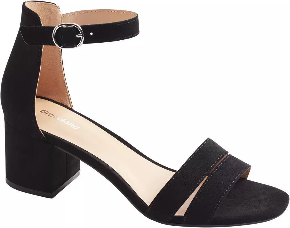 Black Sandals With Ankle Strap, , large image number 1