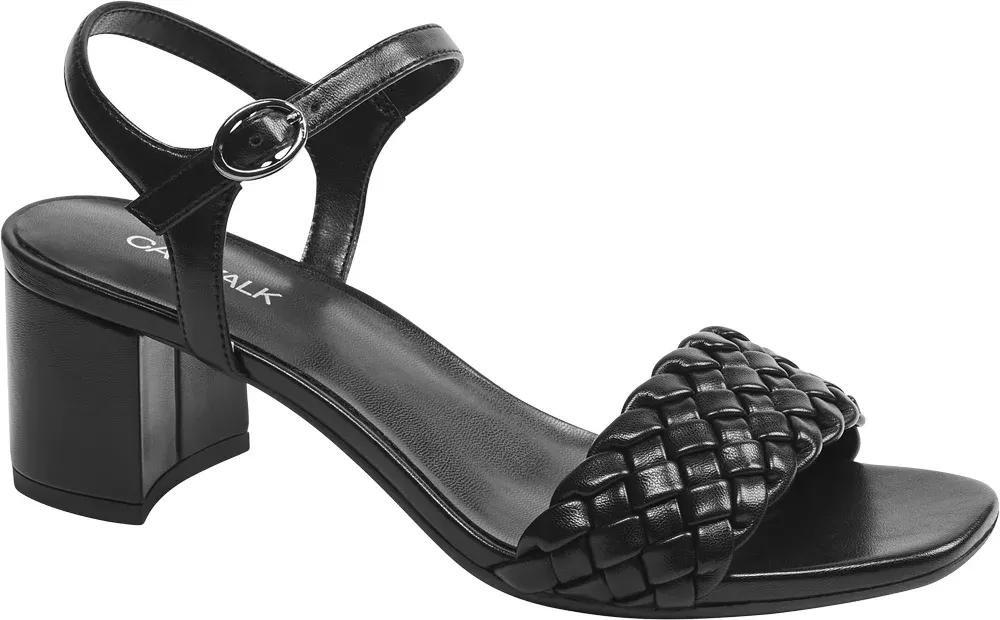Black Open Toe Sandals, , large image number 1