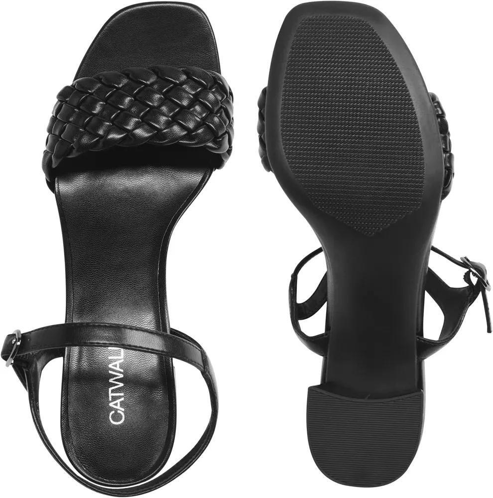 Black Open Toe Sandals, , large image number 4