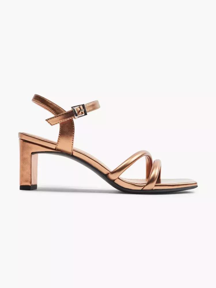 Brown Ankle Strap Heel, , large image number 0