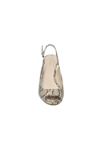 Beige Animal Print Back Sling Pumps, Women, , large image number 1