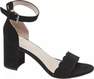 Graceland - Black Heeled Ankle Sling Sandals, Women