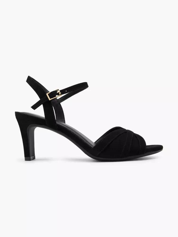Black Heeled Sandals, , large image number 0