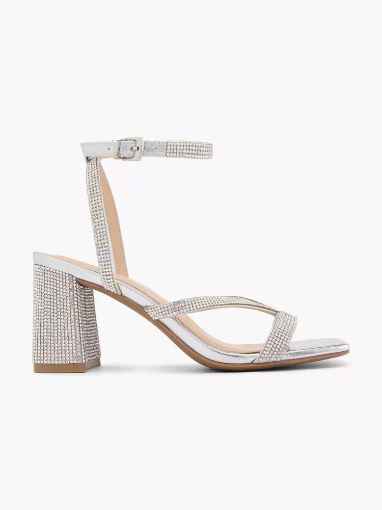 Silver Heeled Sandals, , large image number 0