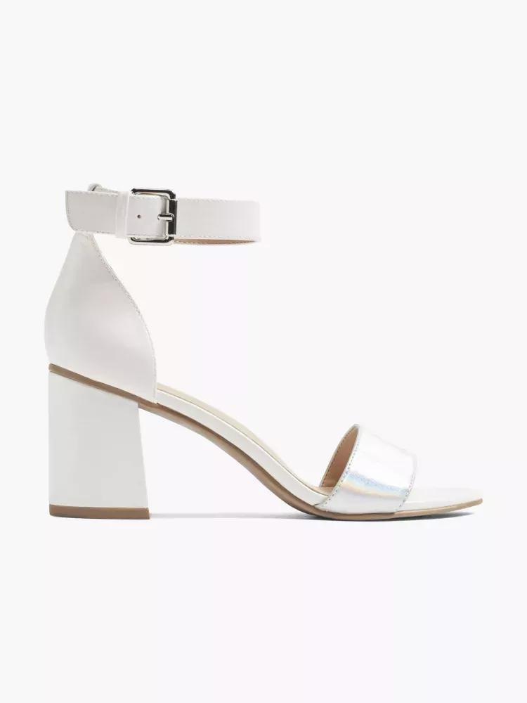White High-Heeled Sandals, , large image number 0