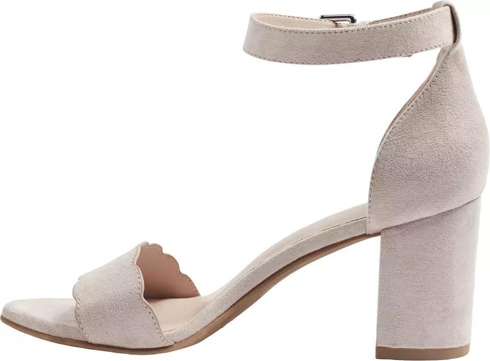 Beige Ankle Strap Block Heels, , large image number 3