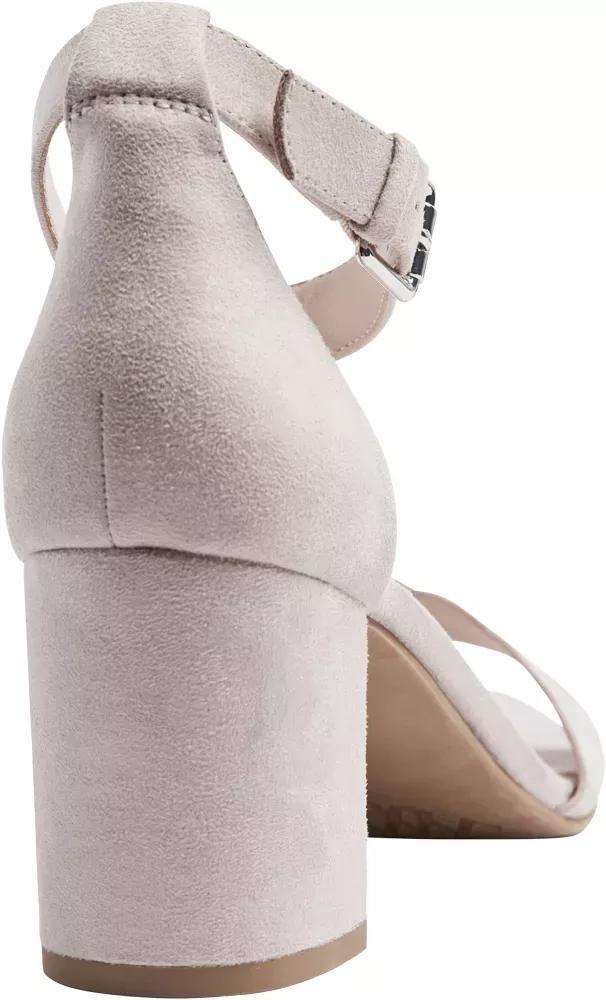 Beige Ankle Strap Block Heels, , large image number 5