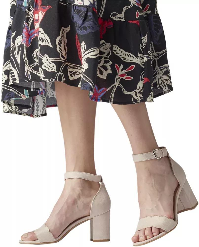 Beige Ankle Strap Block Heels, , large image number 7