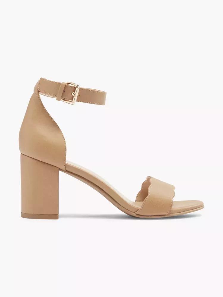 Brown Open Toe Block Heels, , large image number 0