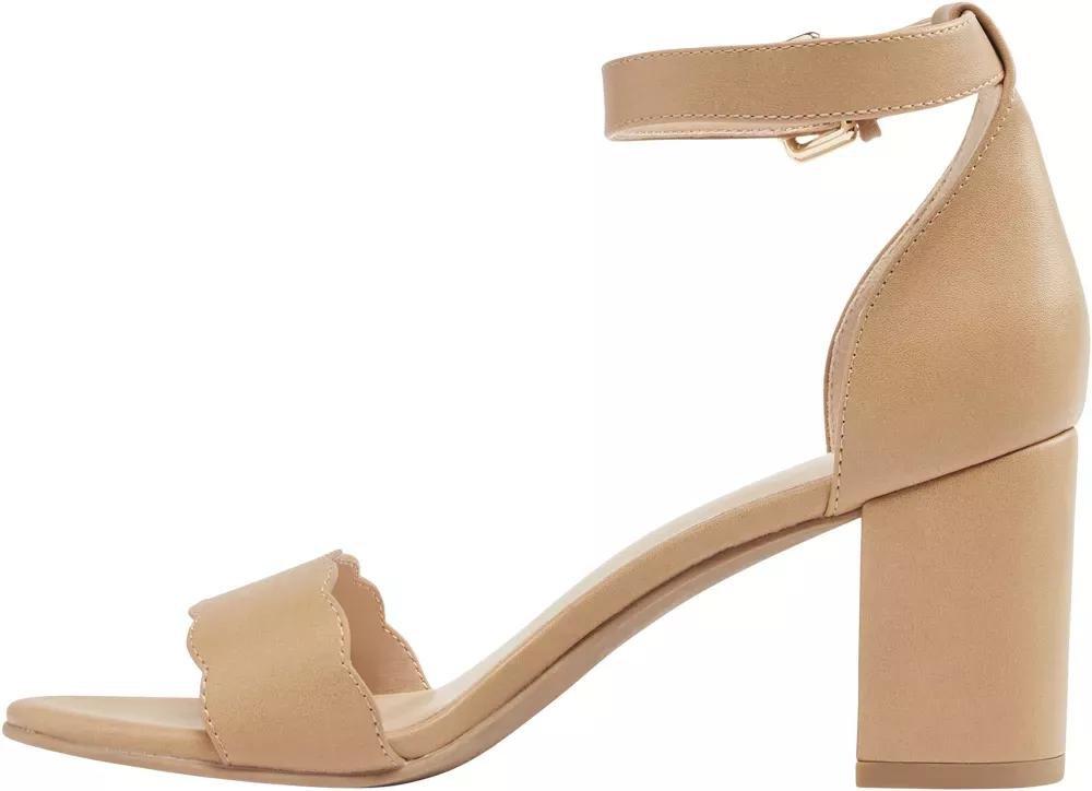 Brown Open Toe Block Heels, , large image number 3