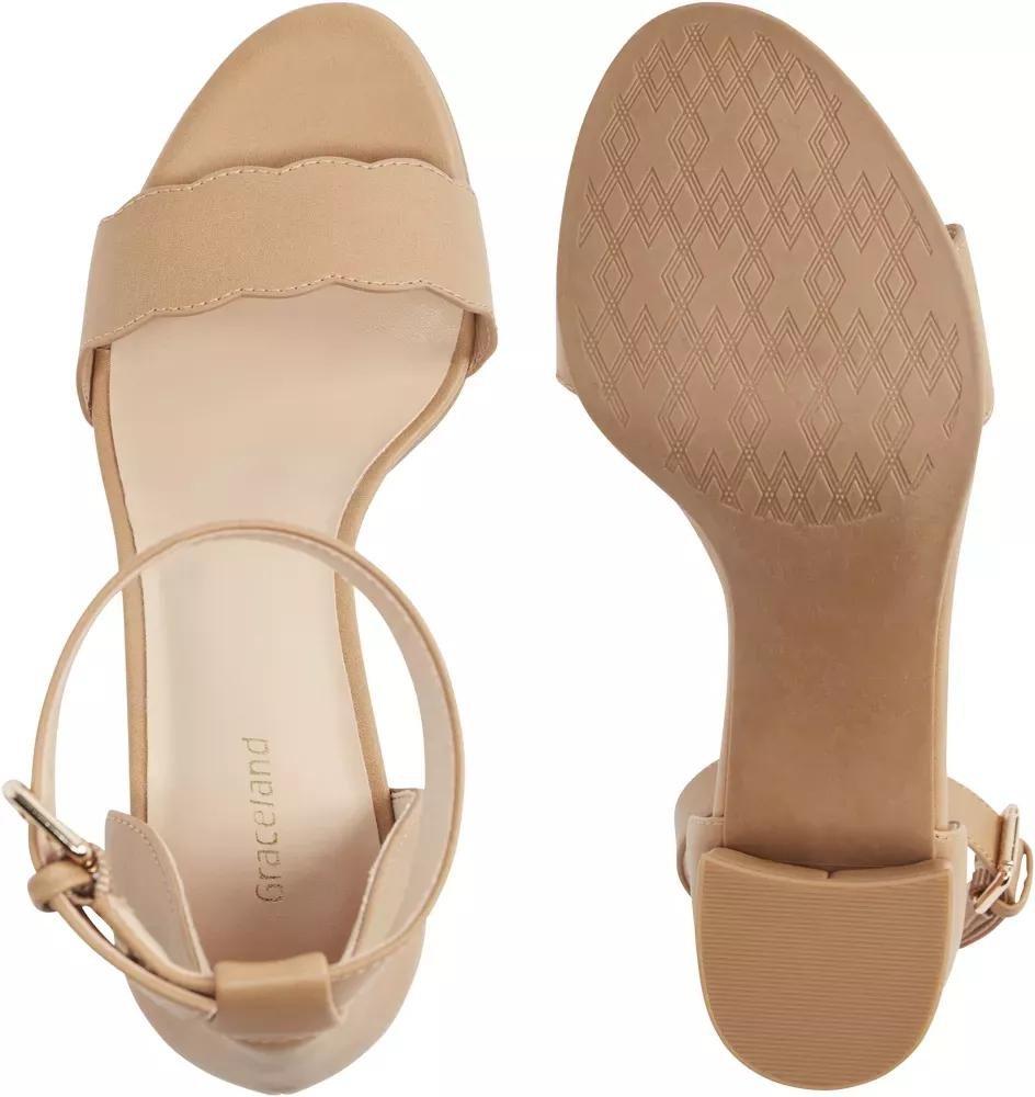 Brown Open Toe Block Heels, , large image number 4