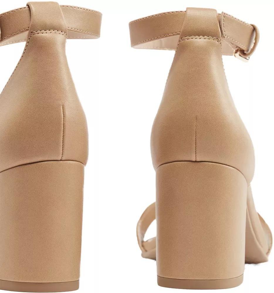 Brown Open Toe Block Heels, , large image number 5