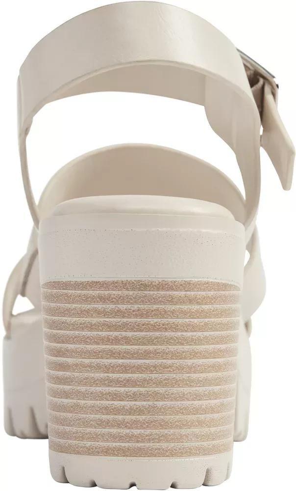 Beige Chunky Block Heels, , large image number 5
