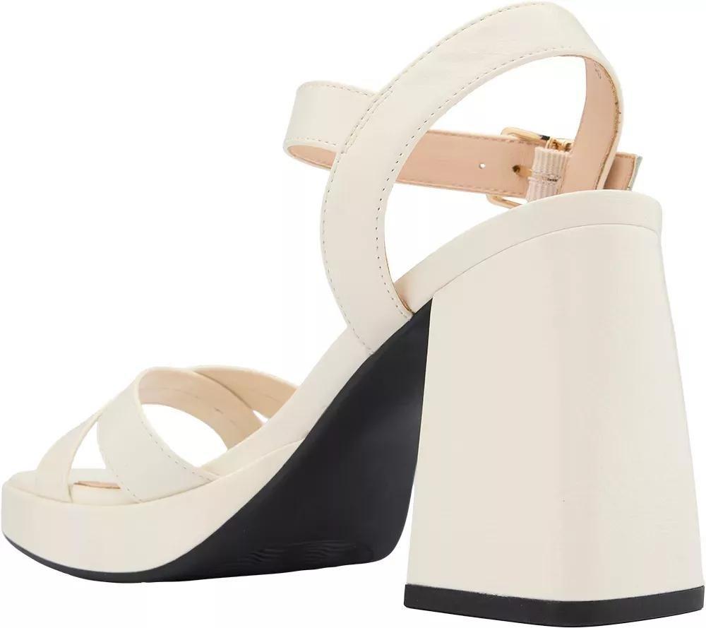 Beige Ankle Strap Block Heels, , large image number 4