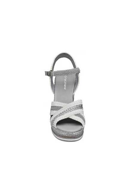 Grey Sandals With Wedge Heel, Women, , large image number 1