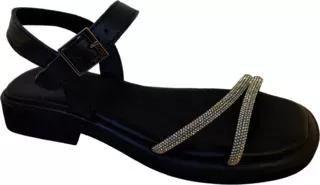 Black Openwork Wedge Sandals, , large image number 0