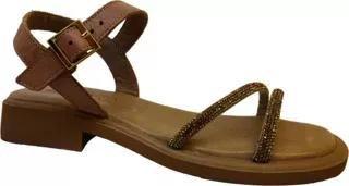 Brown Crisscross Platform Sandals, , large image number 0