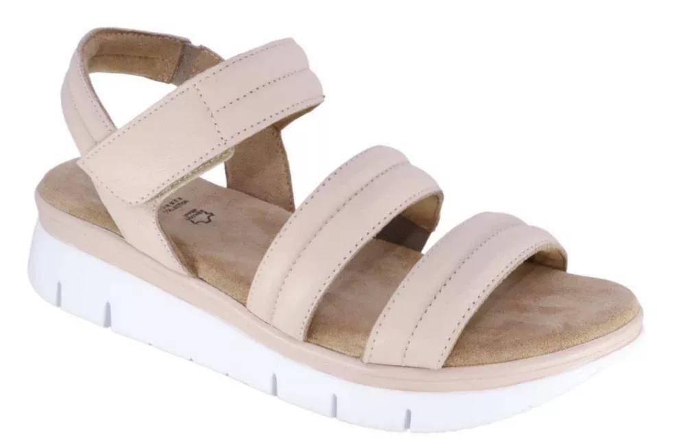 Beige Slingback Platform Sandals, , large image number 0