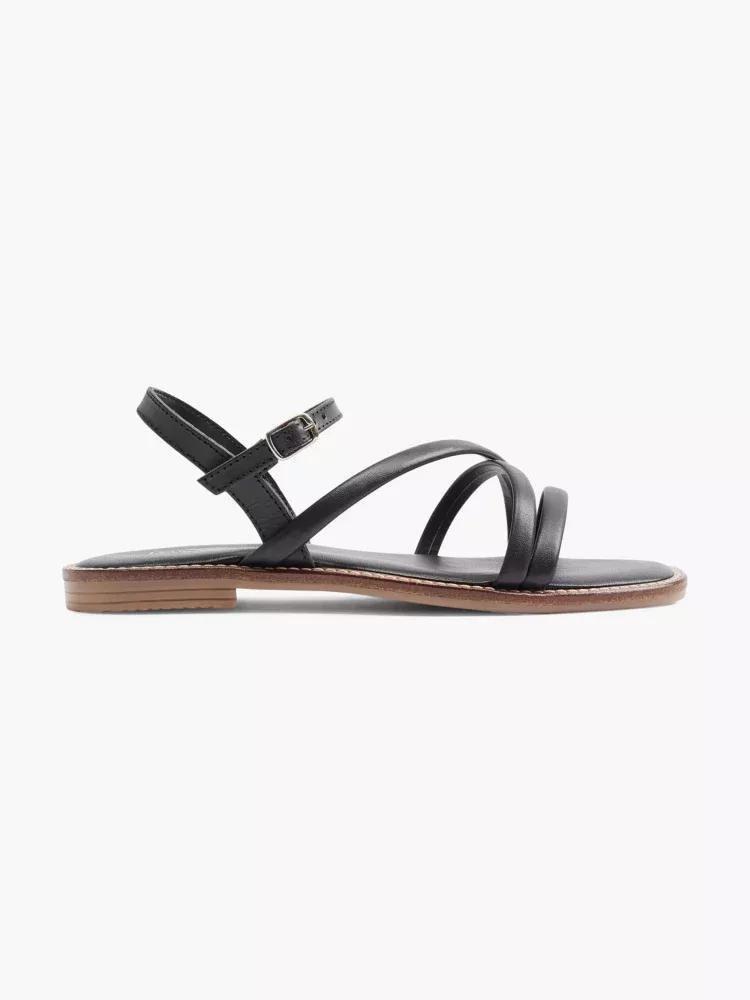Black Open-Toe Sandals, , large image number 0