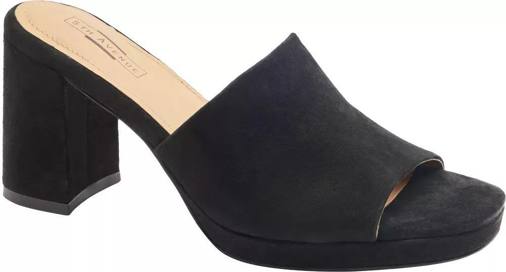 Black Suede Block Heels, , large image number 1