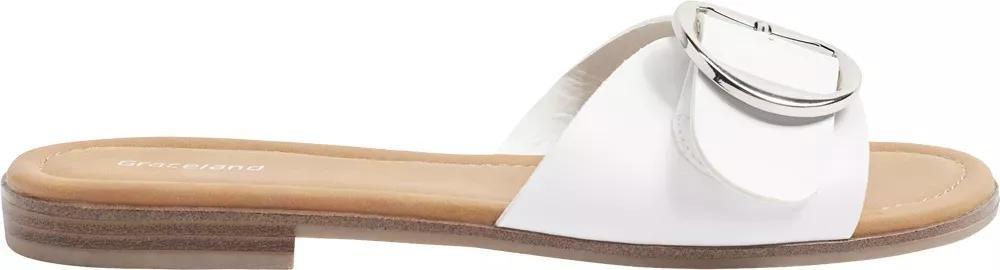 White Decorative Buckle Sandals, , large image number 2