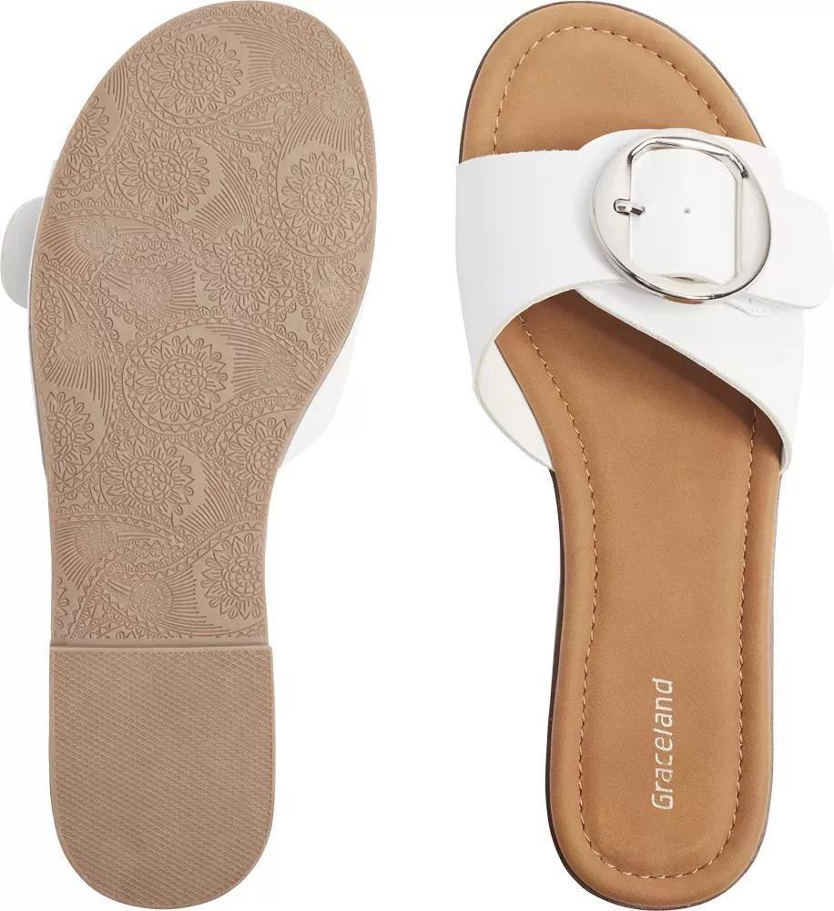 White Decorative Buckle Sandals, , large image number 4