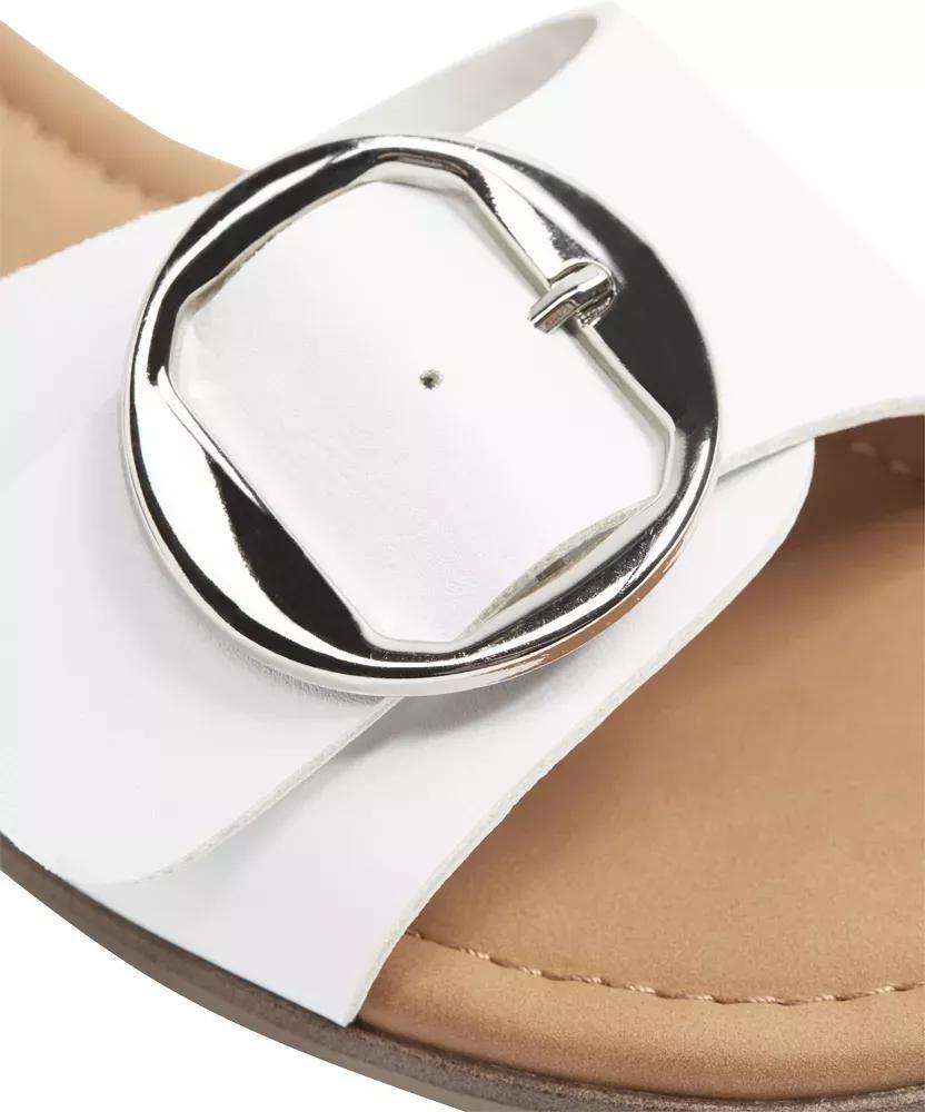 White Decorative Buckle Sandals, , large image number 6