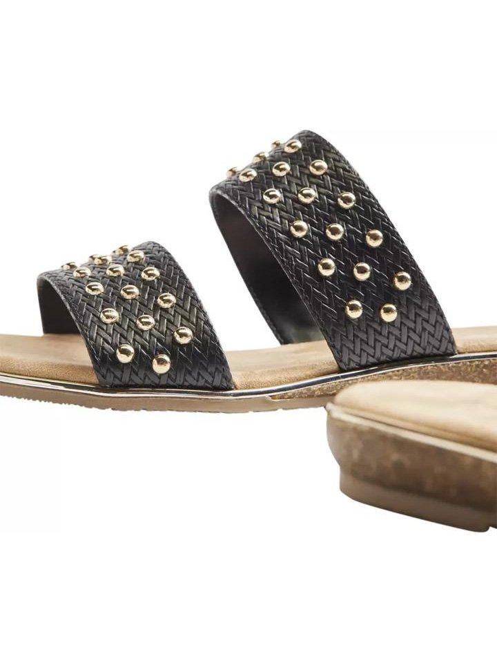 Black Open Toe Mules, , large image number 2