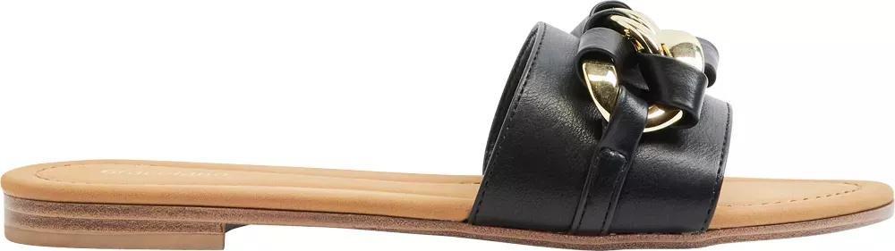 Black Flat Sandal, , large image number 1