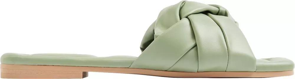 Green Woven Detail Slip-On Sandals, , large image number 2