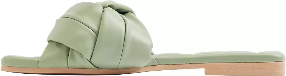 Green Woven Detail Slip-On Sandals, , large image number 3
