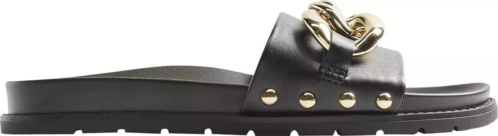 Black Chain Detail Sandals, , large image number 2