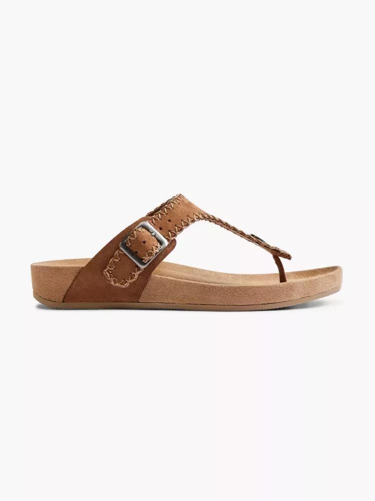 Brown T Bar Sandal, , large image number 0