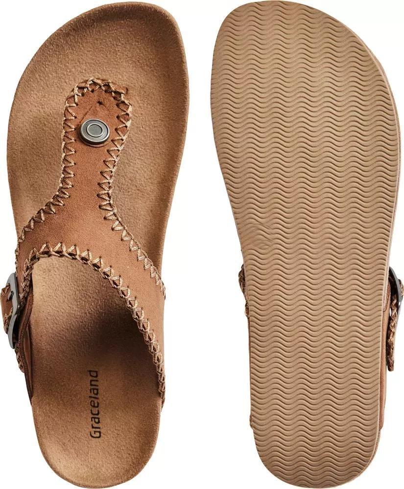 Brown T Bar Sandal, , large image number 4